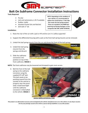 BMR Installation Instructions for SFC321
