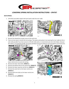 BMR Installation Instructions for SPH767