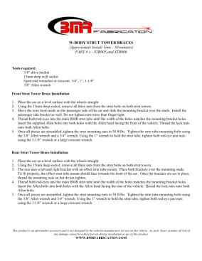 BMR Installation Instructions for STB005