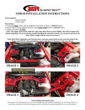 BMR Installation Instructions for STB110