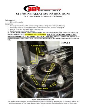 BMR Installation Instructions for STB760