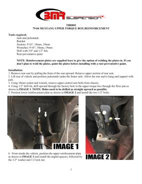 BMR Installation Instructions for TBR002