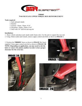 BMR Installation Instructions for TBR004