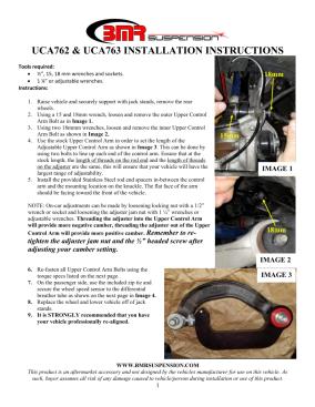 BMR Installation Instructions for UCA762