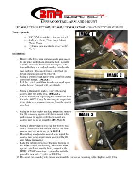 BMR Installation Instructions for UTCA030