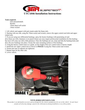 BMR Installation Instructions for UTCA046