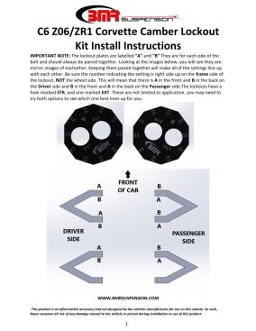BMR Installation Instructions for WAK562