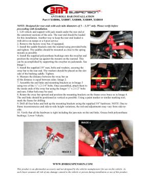 BMR Installation Instructions for XSB008