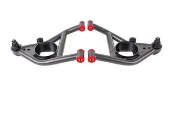 AA006 - A-arms, Lower, DOM, Non-adjustable, Polyurethane Bushings, Front Bump Stops